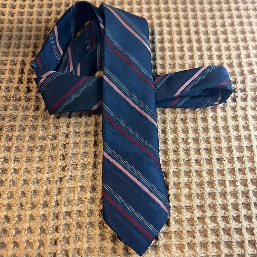 Sears‎ | Vintage Blue Stripe Silk Blend Neck Tie Men’s
